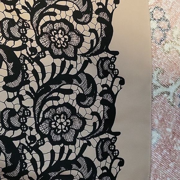 Rodarte For Target Tan/Black Lace Print Lightweight Pullover Mini Dress Size XS - Picture 5 of 12